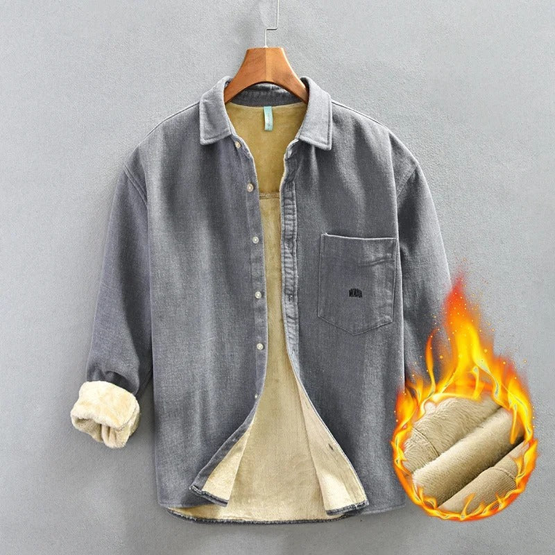 Shall - Chemise en coton avec doublure en polaire
