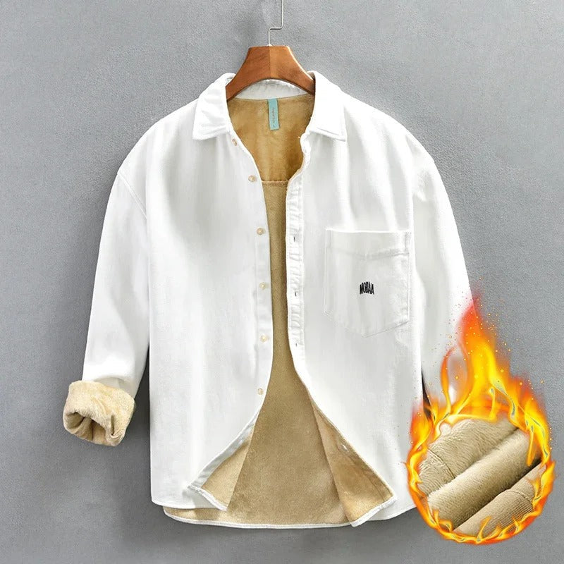 Shall - Chemise en coton avec doublure en polaire