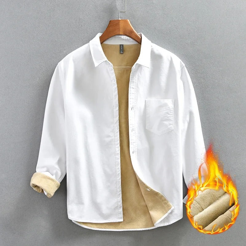 Shall - Chemise en coton avec doublure en polaire