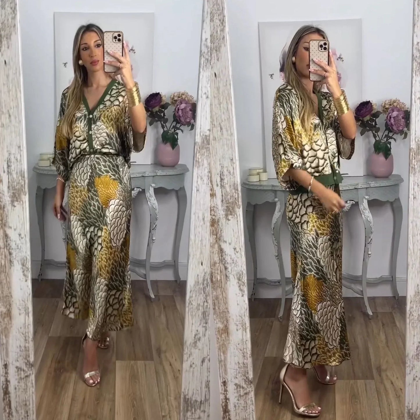 Ensemble 2 pièces - Blouse et jupe - Projet Paris - Élégant - Idéal pour les occasions spéciales